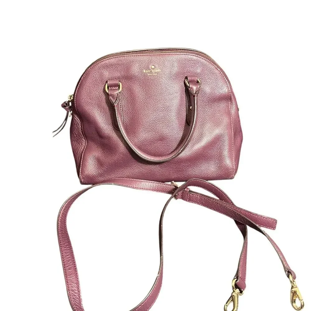 Kate Spade New York Brighton Park Small Felix Leather Wine‎ Purple Purse